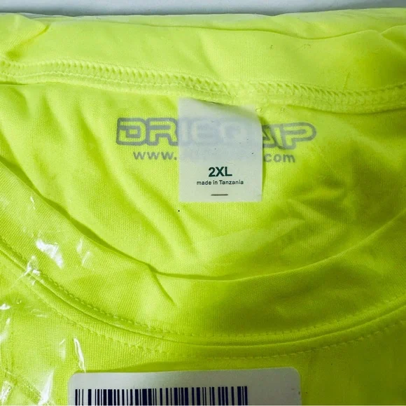 Driequip Dri-Fit All Sport Neon Yellow Short Sleeve T Shirt~ Size 2 XLarge New - Picture 3 of 7